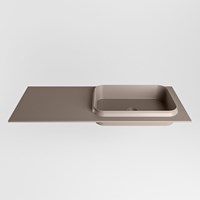 RIDGE Smoke Lavabo incasso solid surface 111cm. Posizione lavabo Destra.-2