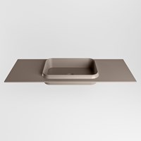 RIDGE Smoke Lavabo encastré solid surface 120cm. Position lavabo Centrée.-2
