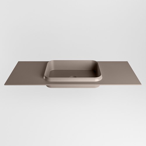 RIDGE Smoke Lavabo incasso solid surface 120cm. Posizione lavabo Centro.-2