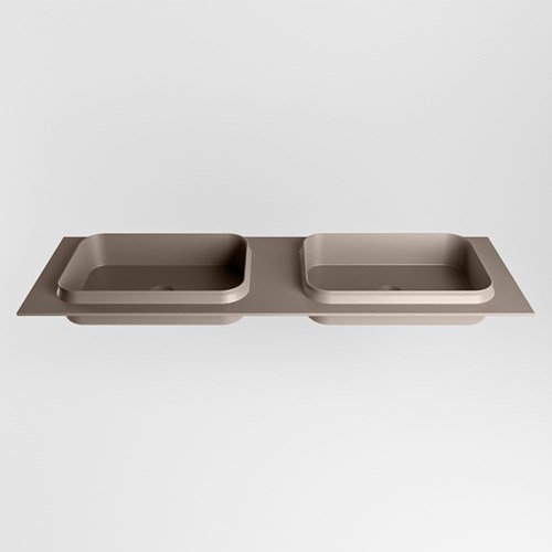 RIDGE Smoke Einbauwaschbecken aus solid surface (mineralwerkstoff) 151cm. Waschbeckenposition Doppelt.-2