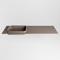 RIDGE Smoke Lavabo incasso solid surface 150cm. Posizione lavabo Sinistra.-2