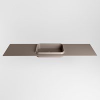 RIDGE Smoke Lavabo incasso solid surface 170cm. Posizione lavabo Centro.-2