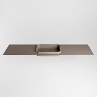 RIDGE Smoke Einbauwaschbecken aus solid surface (mineralwerkstoff) 191cm. Waschbeckenposition Mittig.-2