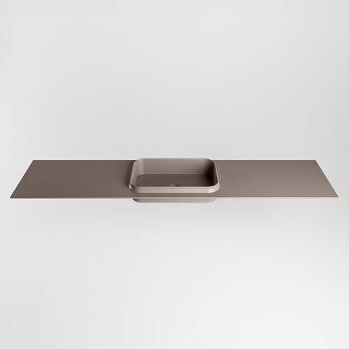 RIDGE Smoke Lavabo incasso solid surface 191cm. Posizione lavabo Centro.-2