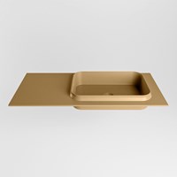 RIDGE Oro Inset / Built-in Basin solid surface 100cm. Position basin Right.-2