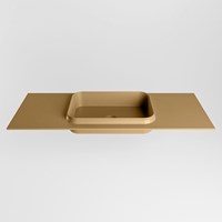 RIDGE Oro solid surface inbouw / inleg wastafel 120cm. Positie wasbak midden.-2