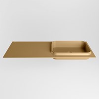 RIDGE Oro Einbauwaschbecken aus solid surface (mineralwerkstoff) 120cm. Waschbeckenposition Rechts.-2