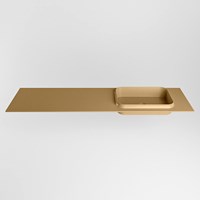 RIDGE Oro Lavabo encastré solid surface 171cm. Position lavabo Droite.-2