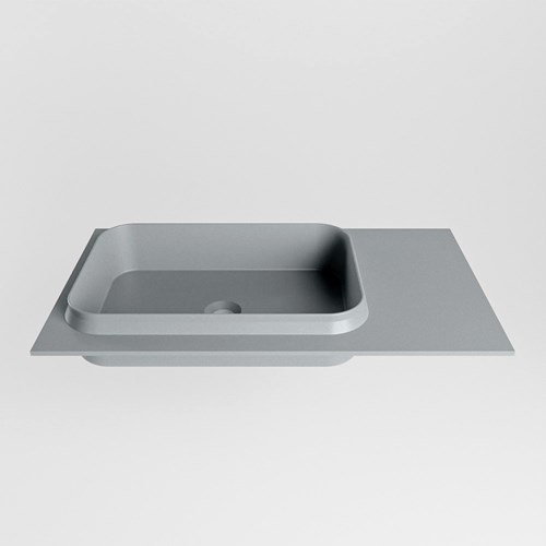 RIDGE Plata solid surface inbouw / inleg wastafel 80cm. Positie wasbak links.-2