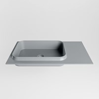 RIDGE Plata Inset / Built-in Basin solid surface 81cm. Position basin Left.-2