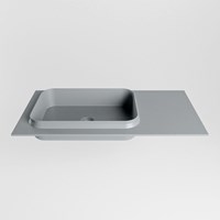 RIDGE Plata Lavabo incasso solid surface 91cm. Posizione lavabo Sinistra.-2