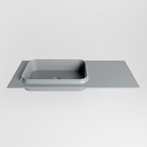 RIDGE Plata Einbauwaschbecken aus solid surface (mineralwerkstoff) 100cm. Waschbeckenposition Links.-2