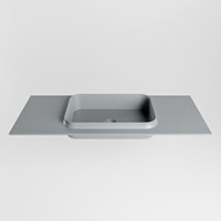 RIDGE Plata Lavabo encastré solid surface 111cm. Position lavabo Centrée.-2