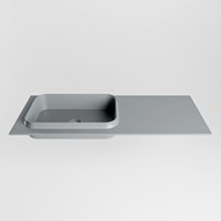 RIDGE Plata solid surface inbouw / inleg wastafel 111cm. Positie wasbak links.-2
