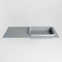 RIDGE Plata Einbauwaschbecken aus solid surface (mineralwerkstoff) 111cm. Waschbeckenposition Rechts.-2