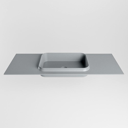 RIDGE Plata Lavabo encastrado de solid surface 121cm. Posición del fregadero Centro.-2