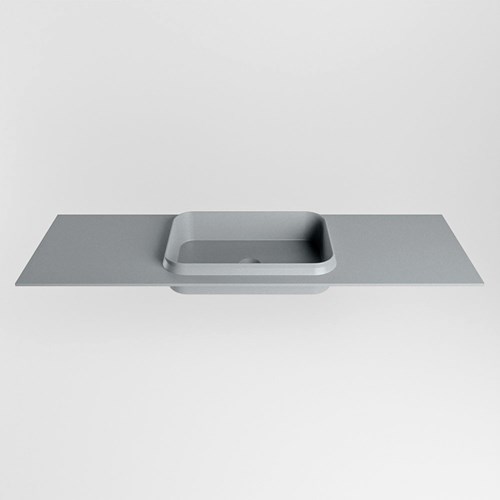 RIDGE Plata Einbauwaschbecken aus solid surface (mineralwerkstoff) 141cm. Waschbeckenposition Mittig.-2