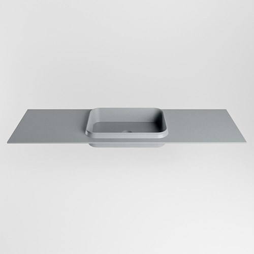 RIDGE Plata Lavabo incasso solid surface 150cm. Posizione lavabo Centro.-2
