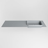 RIDGE Plata Lavabo incasso solid surface 150cm. Posizione lavabo Destra.-2