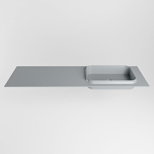 RIDGE Plata Lavabo encastrado de solid surface 151cm. Posición del fregadero Derecho.-2