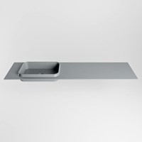 RIDGE Plata solid surface inbouw / inleg wastafel 170cm. Positie wasbak links.-2