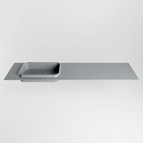 RIDGE Plata Inset / Built-in Basin solid surface 170cm. Position basin Left.-2