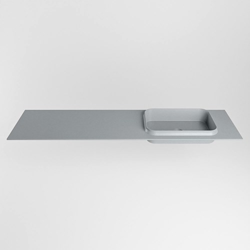 RIDGE Plata Einbauwaschbecken aus solid surface (mineralwerkstoff) 170cm. Waschbeckenposition Rechts.-2