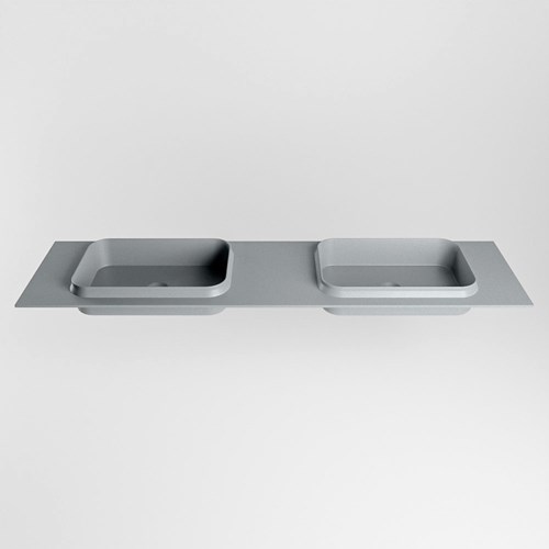 RIDGE Plata Lavabo encastré solid surface 180cm. Position lavabo Double.-2