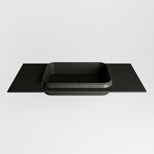 RIDGE Urban Einbauwaschbecken aus solid surface (mineralwerkstoff) 101cm. Waschbeckenposition Mittig.-2