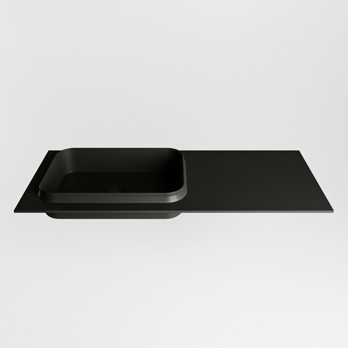 RIDGE Urban solid surface inbouw / inleg wastafel 110cm. Positie wasbak links.-2