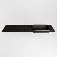 RIDGE Urban Einbauwaschbecken aus solid surface (mineralwerkstoff) 160cm. Waschbeckenposition Rechts.-2