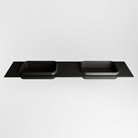 RIDGE Urban solid surface inbouw / inleg wastafel 191cm. Positie wasbak dubbel.-2