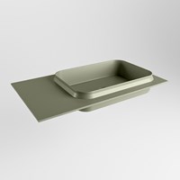 RIDGE Army Lavabo incasso solid surface 80cm. Posizione lavabo Destra.