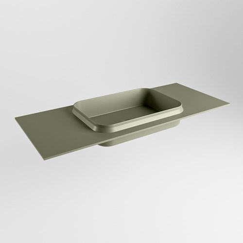 RIDGE Army Lavabo incasso solid surface 110cm. Posizione lavabo Centro.