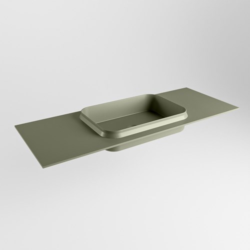 RIDGE Army Lavabo encastrado de solid surface 120cm. Posición del fregadero Centro.