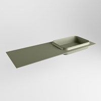 RIDGE Army Lavabo encastrado de solid surface 131cm. Posición del fregadero Derecho.