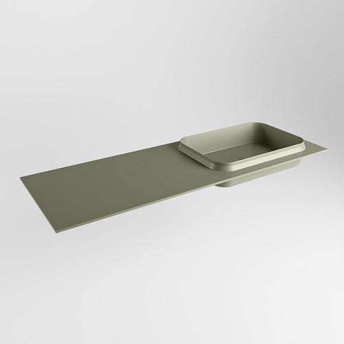 RIDGE Army Lavabo encastrado de solid surface 130cm. Posición del fregadero Derecho.