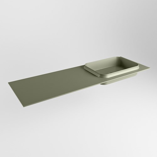 RIDGE Army Lavabo encastrado de solid surface 140cm. Posición del fregadero Derecho.