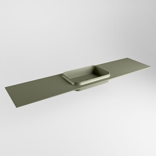 RIDGE Army Lavabo encastrado de solid surface 190cm. Posición del fregadero Centro.