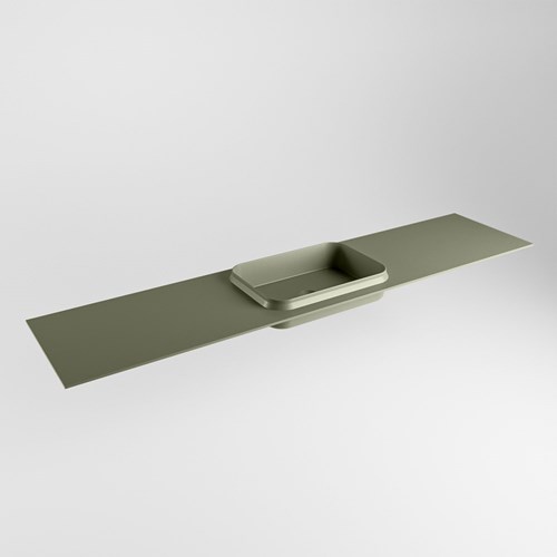 RIDGE Army Einbauwaschbecken aus solid surface (mineralwerkstoff) 200cm. Waschbeckenposition Mittig.