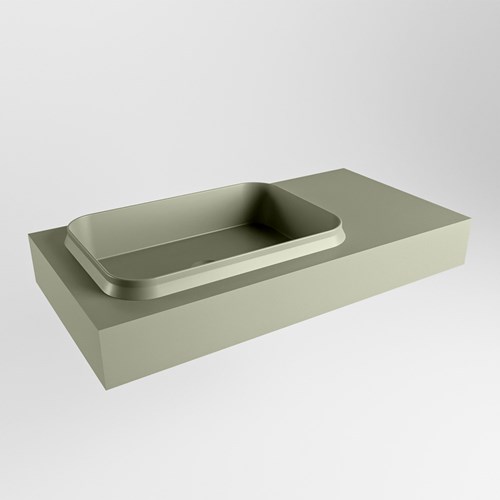 RIDGE Army Wall-Hung Basin solid surface 90cm. Position basin Left.