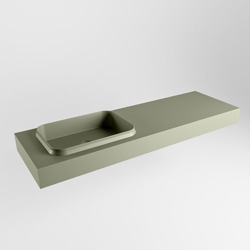 RIDGE Army Wall-Hung Basin solid surface 150cm. Position basin Left.