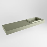 RIDGE Army Lavabo sospeso à parete solid surface 160cm. Posizione lavabo Destra.