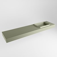 RIDGE Army vrijhangende solid surface wastafel 191cm. Positie wasbak rechts.