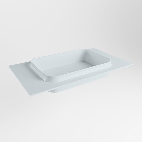 RIDGE Clay Lavabo encastrado de solid surface 81cm. Posición del fregadero Centro.