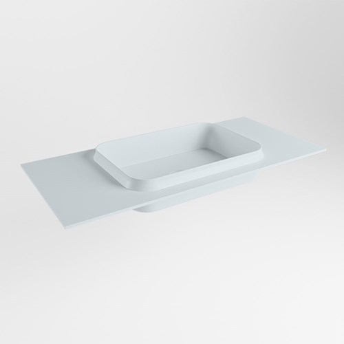 RIDGE Clay Einbauwaschbecken aus solid surface (mineralwerkstoff) 100cm. Waschbeckenposition Mittig.