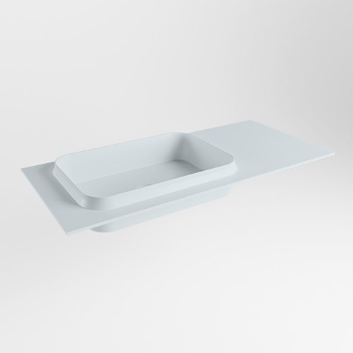 RIDGE Clay Lavabo encastré solid surface 100cm. Position lavabo Gauche.