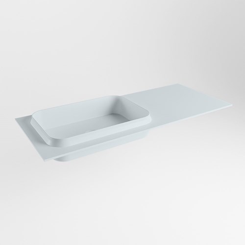 RIDGE Clay Einbauwaschbecken aus solid surface (mineralwerkstoff) 111cm. Waschbeckenposition Links.