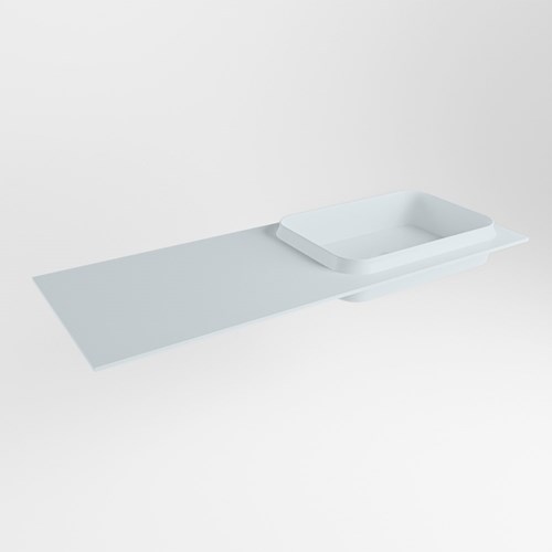 RIDGE Clay Lavabo encastré solid surface 120cm. Position lavabo Droite.