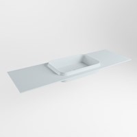RIDGE Clay solid surface inbouw / inleg wastafel 141cm. Positie wasbak midden.